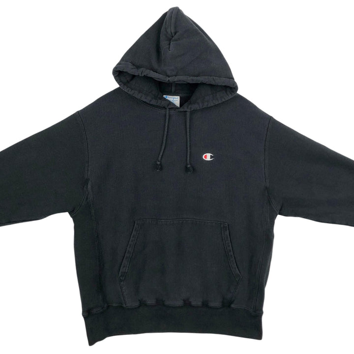 Champion REVERSE WEAVE Reverse Weave Sweat Pullover Hoodie Men's L size cotton black type Vintage Second Hand