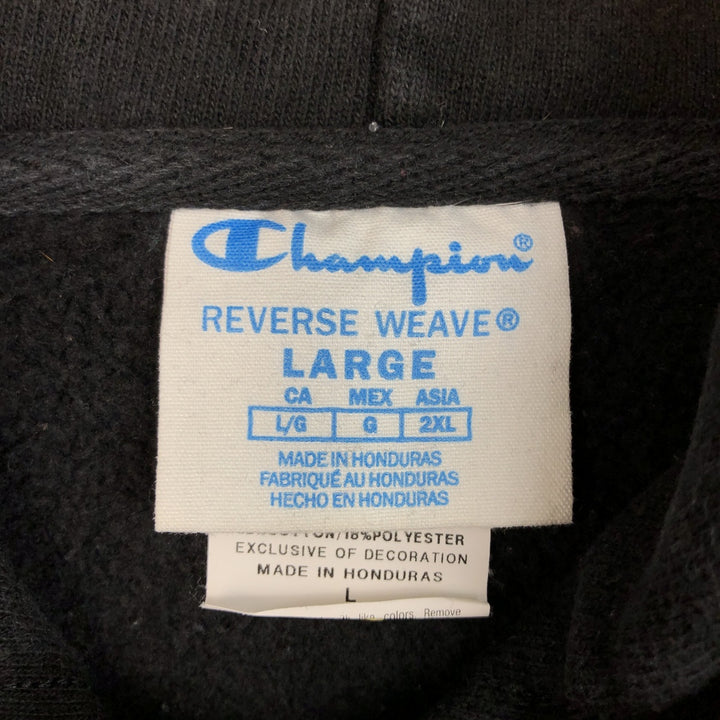 Champion REVERSE WEAVE Reverse Weave Sweat Pullover Hoodie Men's L size cotton black type Vintage Second Hand