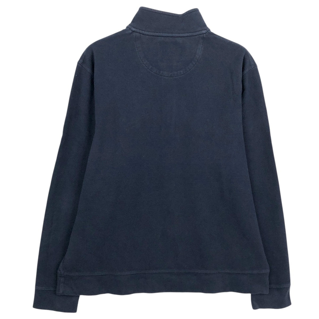 Brooks Brothers MICHIGAN University of Michigan College Piqué Half-Zip Sweatshirt (Men's XL equivalent) Pima Cotton navy blue type Vintage Second Hand