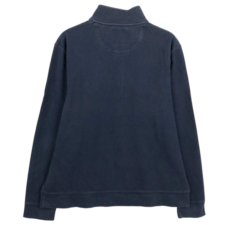 Brooks Brothers MICHIGAN University of Michigan College Piqué Half-Zip Sweatshirt (Men's XL equivalent) Pima Cotton navy blue type Vintage Second Hand