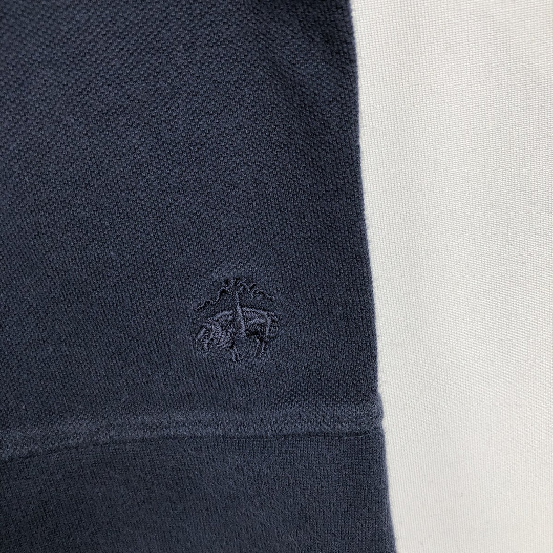 Brooks Brothers MICHIGAN University of Michigan College Piqué Half-Zip Sweatshirt (Men's XL equivalent) Pima Cotton navy blue type Vintage Second Hand