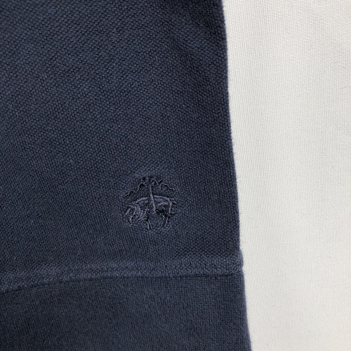Brooks Brothers MICHIGAN University of Michigan College Piqué Half-Zip Sweatshirt (Men's XL equivalent) Pima Cotton navy blue type Vintage Second Hand