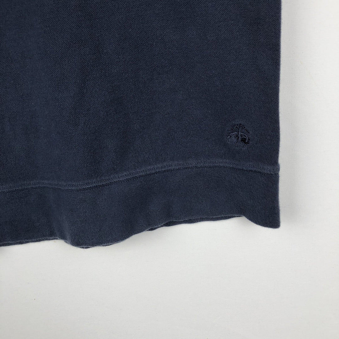 Brooks Brothers MICHIGAN University of Michigan College Piqué Half-Zip Sweatshirt (Men's XL equivalent) Pima Cotton navy blue type Vintage Second Hand