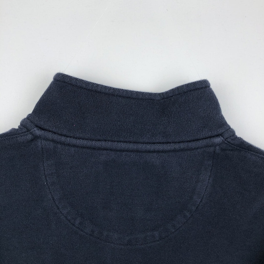 Brooks Brothers MICHIGAN University of Michigan College Piqué Half-Zip Sweatshirt (Men's XL equivalent) Pima Cotton navy blue type Vintage Second Hand