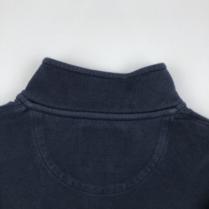 Brooks Brothers MICHIGAN University of Michigan College Piqué Half-Zip Sweatshirt (Men's XL equivalent) Pima Cotton navy blue type Vintage Second Hand