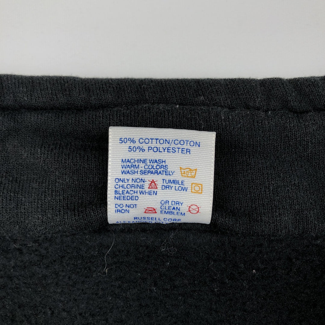 Vintage 80s-90'S Jerzees Half-Zip Sweatshirt, Made in USA, Men's XL cotton black type Vintage Second Hand