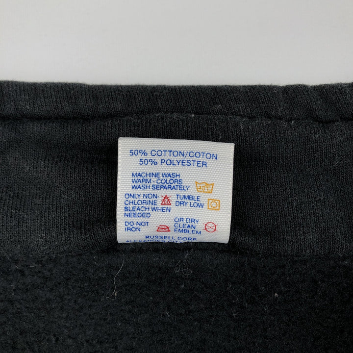 Vintage 80s-90'S Jerzees Half-Zip Sweatshirt, Made in USA, Men's XL cotton black type Vintage Second Hand