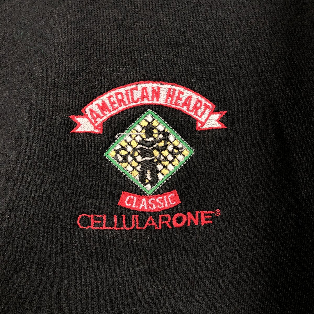 Vintage 80s-90'S Jerzees Half-Zip Sweatshirt, Made in USA, Men's XL cotton black type Vintage Second Hand