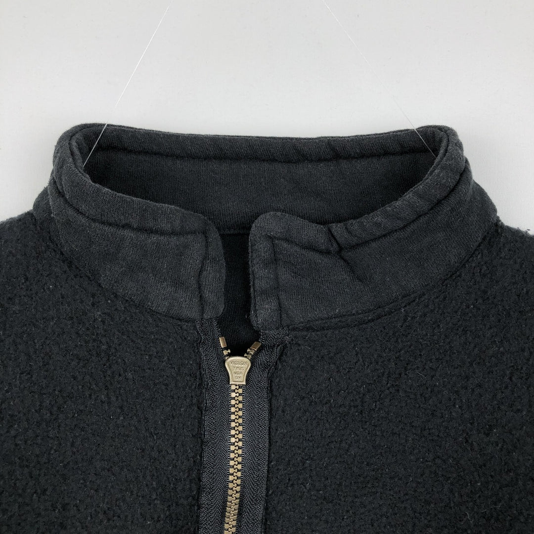 Vintage 80s-90'S Jerzees Half-Zip Sweatshirt, Made in USA, Men's XL cotton black type Vintage Second Hand