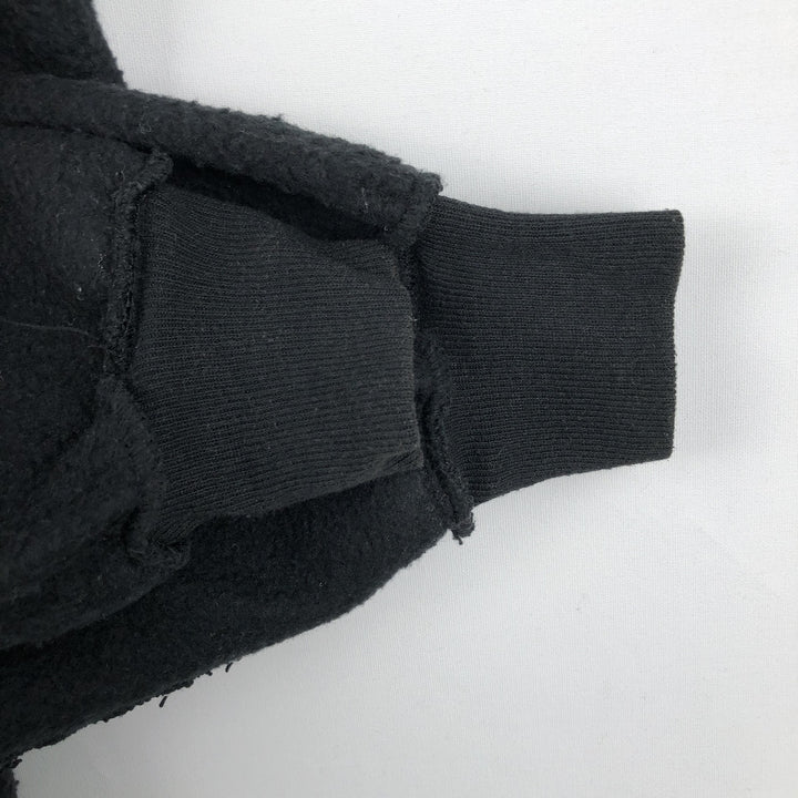 Vintage 80s-90'S Jerzees Half-Zip Sweatshirt, Made in USA, Men's XL cotton black type Vintage Second Hand