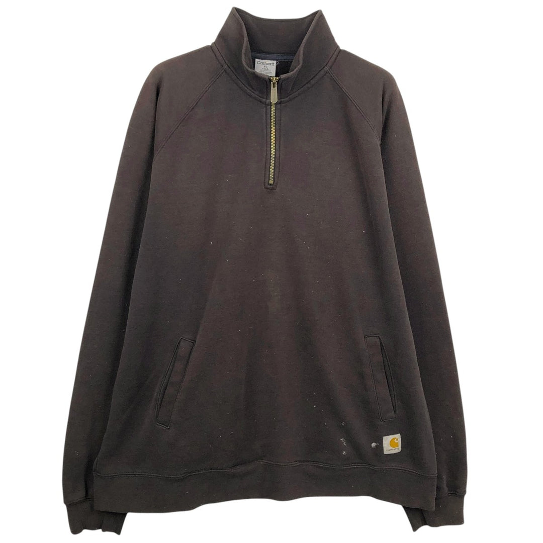 Carhartt Half-Zip Sweatshirt, Men's Size XL (approx.) cotton black type Vintage Second Hand