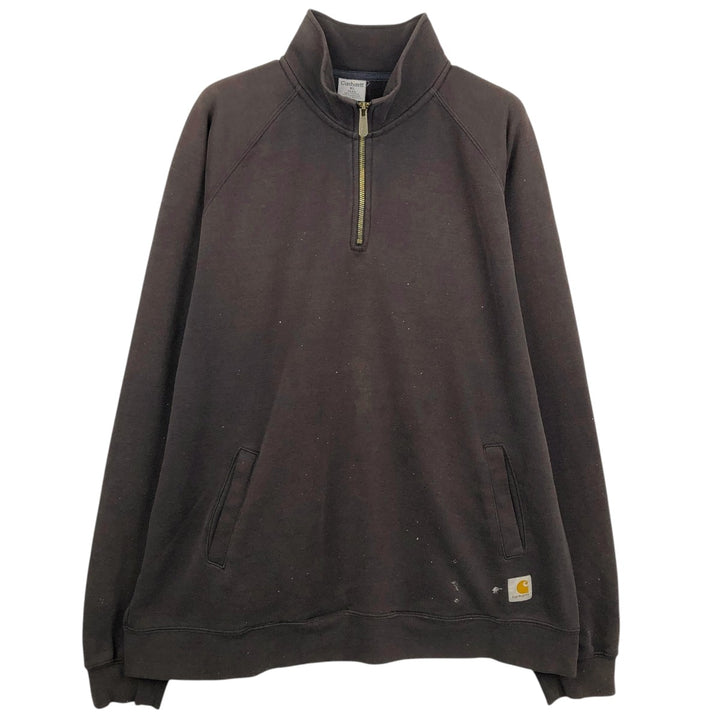 Carhartt Half-Zip Sweatshirt, Men's Size XL (approx.) cotton black type Vintage Second Hand