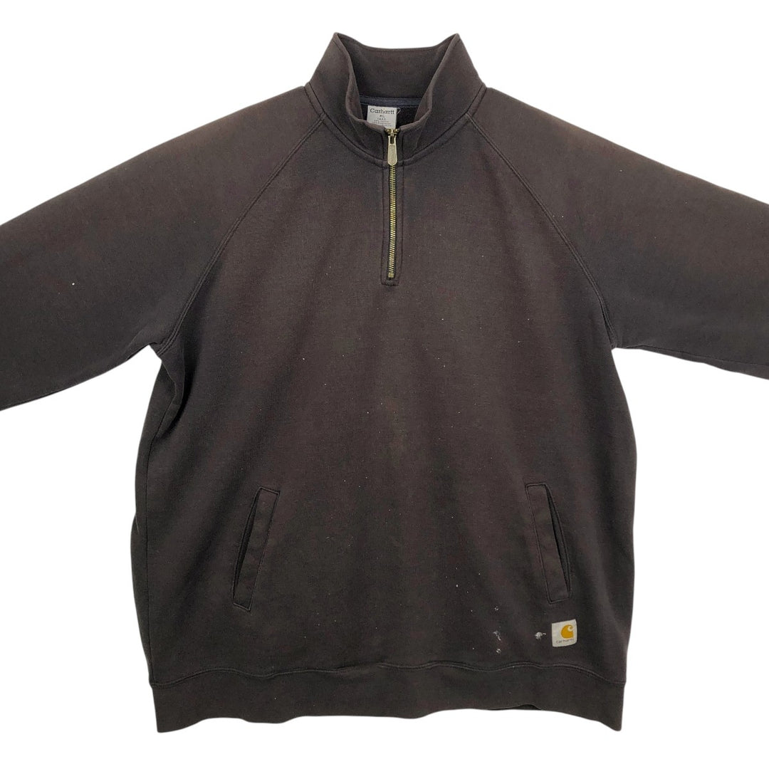 Carhartt Half-Zip Sweatshirt, Men's Size XL (approx.) cotton black type Vintage Second Hand