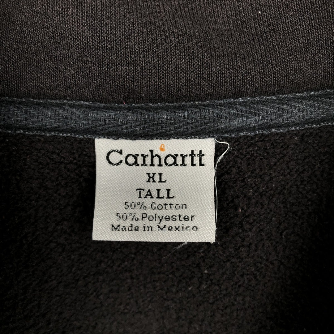 Carhartt Half-Zip Sweatshirt, Men's Size XL (approx.) cotton black type Vintage Second Hand