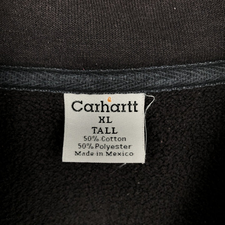 Carhartt Half-Zip Sweatshirt, Men's Size XL (approx.) cotton black type Vintage Second Hand