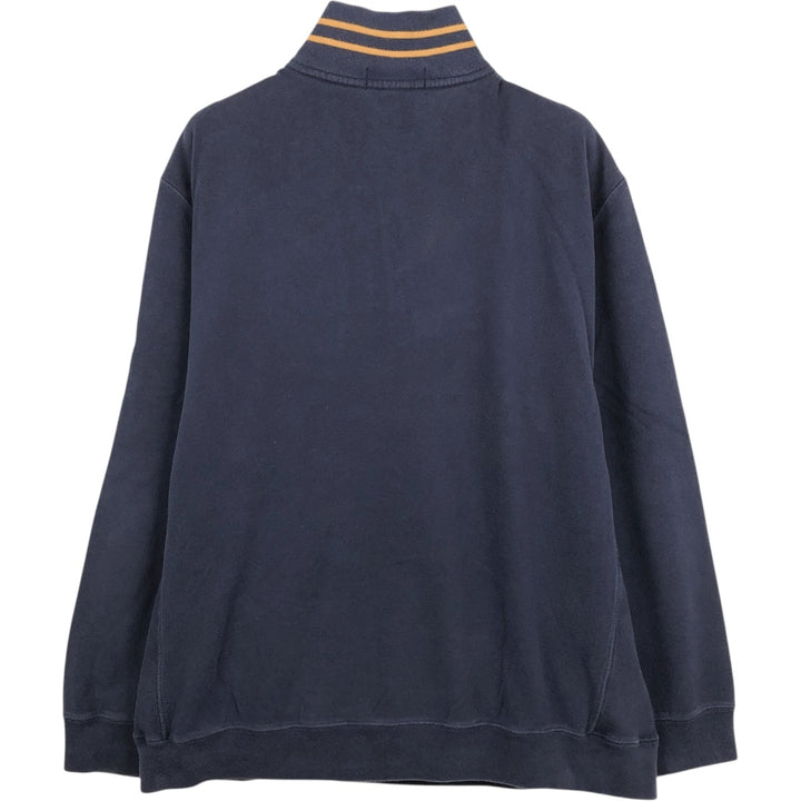 Ralph Lauren POLO by Ralph Lauren Half-Zip Sweatshirt, Men's XL cotton navy blue type Vintage Second Hand