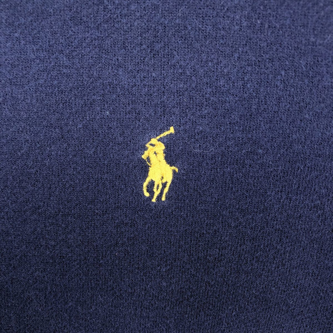 Ralph Lauren POLO by Ralph Lauren Half-Zip Sweatshirt, Men's XL cotton navy blue type Vintage Second Hand