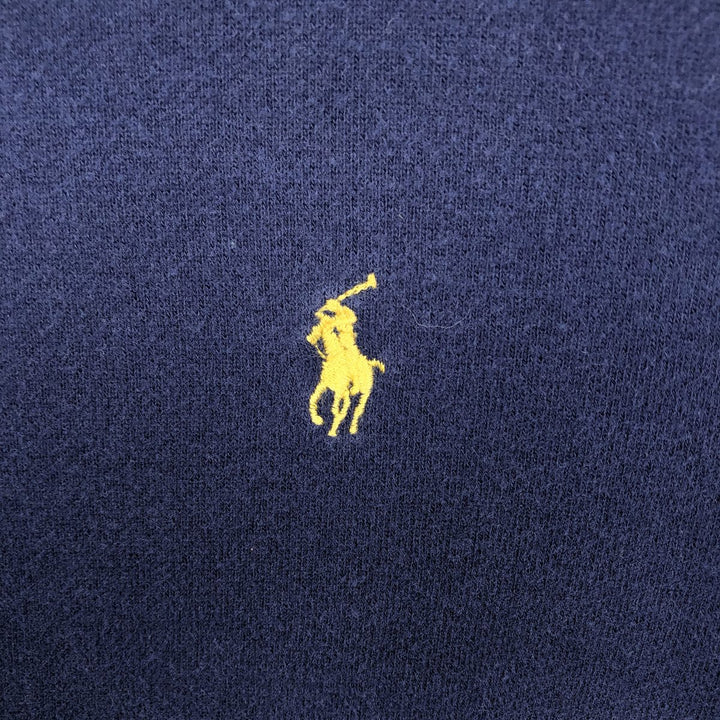Ralph Lauren POLO by Ralph Lauren Half-Zip Sweatshirt, Men's XL cotton navy blue type Vintage Second Hand