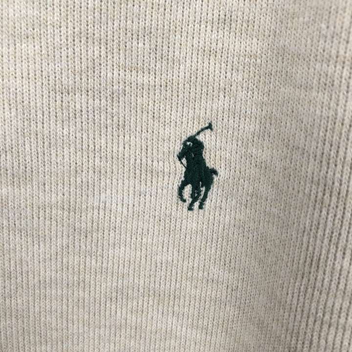 Ralph Lauren POLO by Ralph Lauren Half-Zip Sweatshirt, Men's XL cotton Beige type Vintage Second Hand