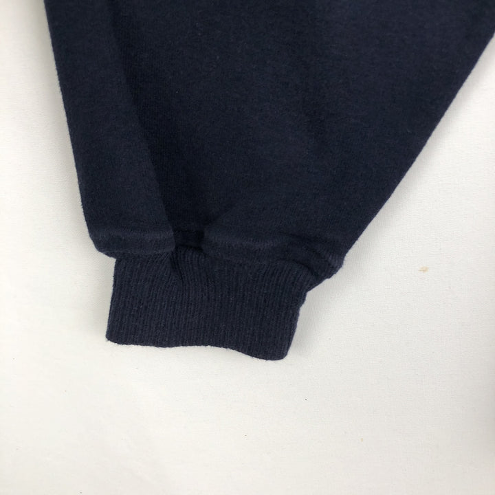 Ralph Lauren CHAPS Half-Zip Sweatshirt (Men's Size L) cotton navy blue type Vintage Second Hand