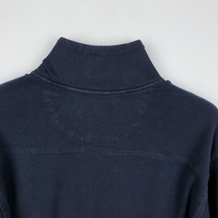 Ralph Lauren CHAPS Half-Zip Sweatshirt (Men's Size L) cotton navy blue type Vintage Second Hand