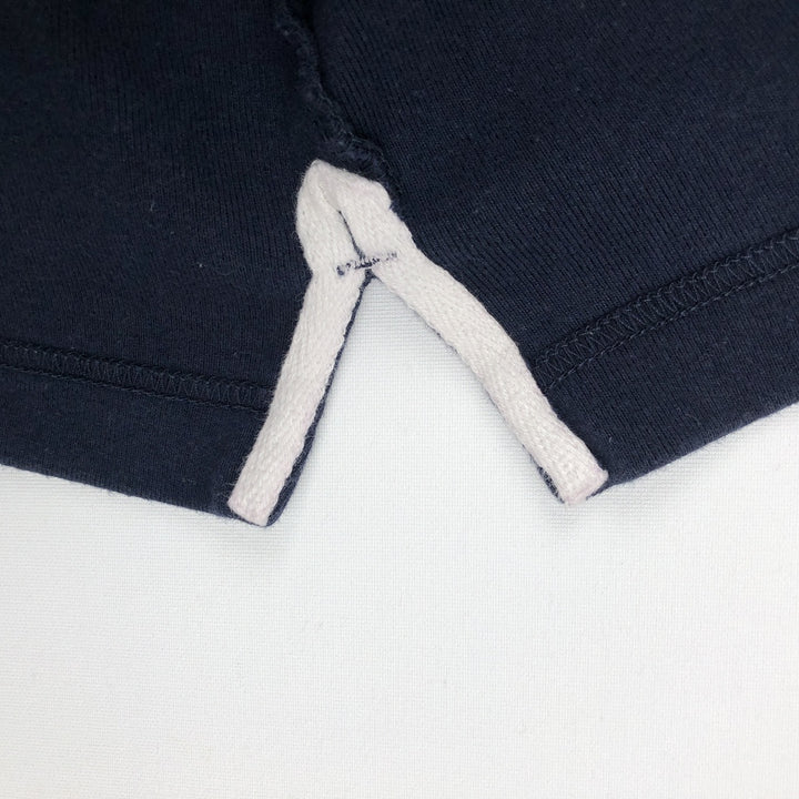 Ralph Lauren CHAPS Half-Zip Sweatshirt (Men's Size L) cotton navy blue type Vintage Second Hand