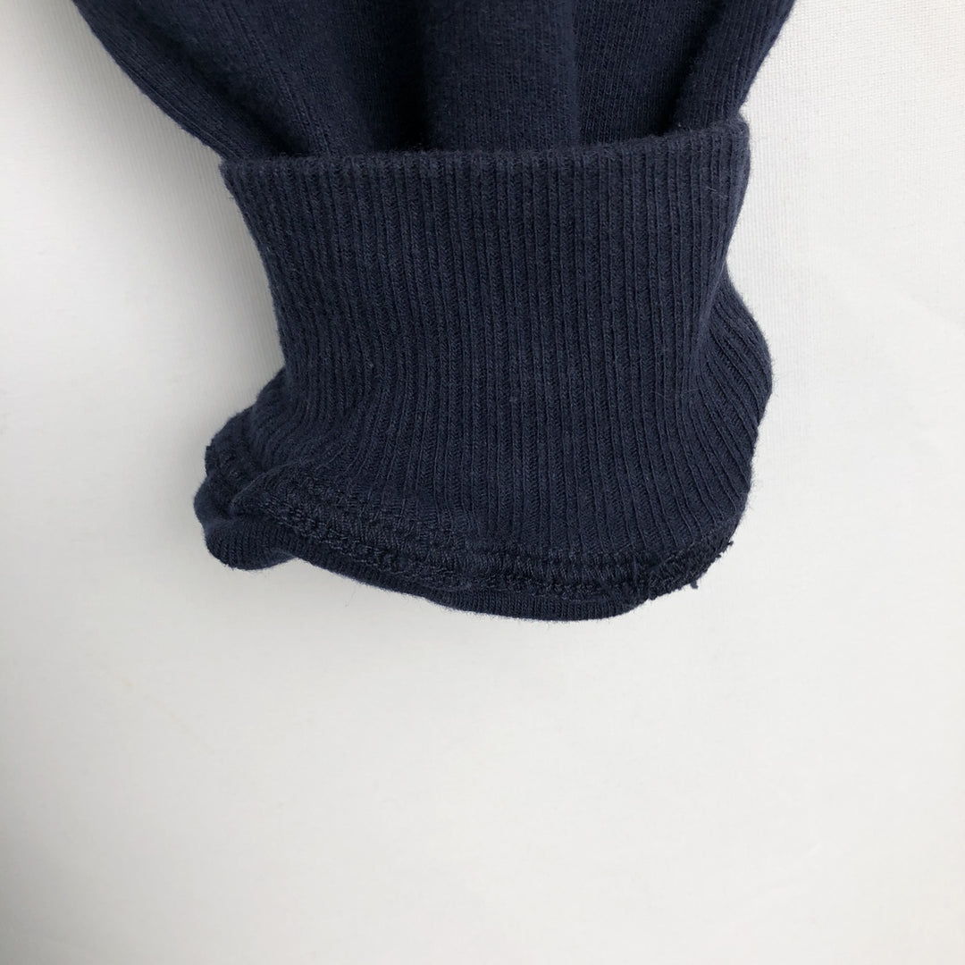 Ralph Lauren CHAPS Half-Zip Sweatshirt (Men's Size L) cotton navy blue type Vintage Second Hand