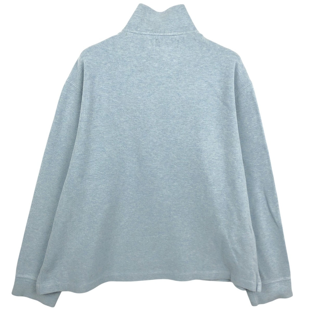 Ralph Lauren POLO by Ralph Lauren Half-Zip Sweatshirt, Men's Size L cotton Blue type light blue Vintage Second Hand