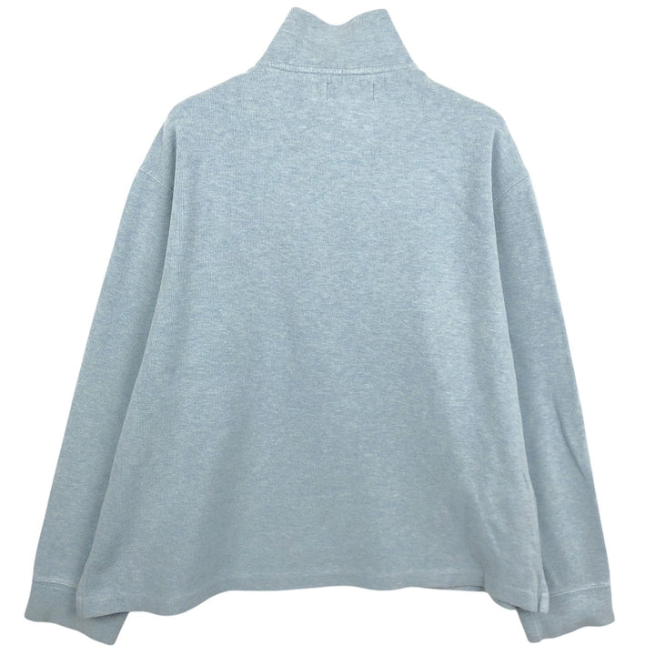 Ralph Lauren POLO by Ralph Lauren Half-Zip Sweatshirt, Men's Size L cotton Blue type light blue Vintage Second Hand