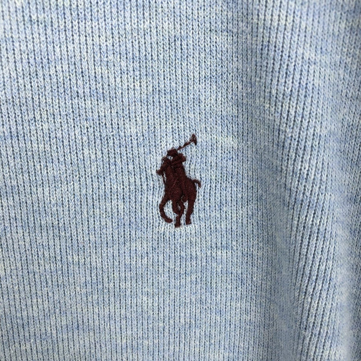 Ralph Lauren POLO by Ralph Lauren Half-Zip Sweatshirt, Men's Size L cotton Blue type light blue Vintage Second Hand