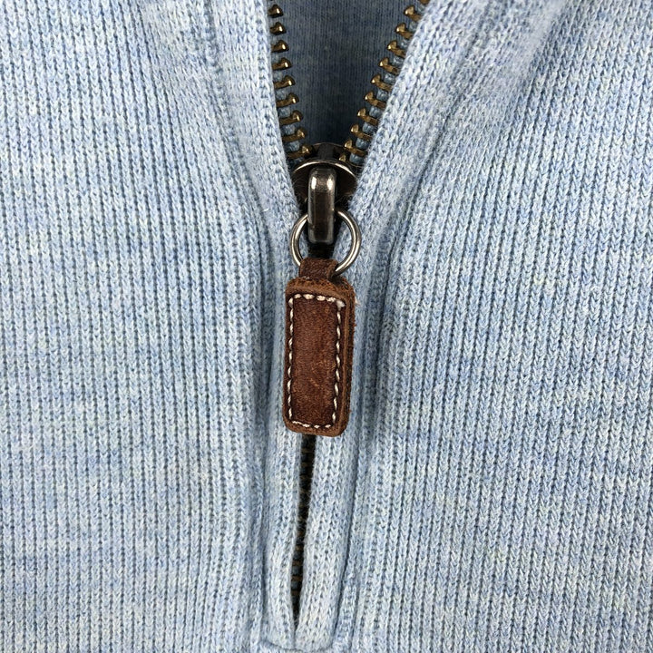 Ralph Lauren POLO by Ralph Lauren Half-Zip Sweatshirt, Men's Size L cotton Blue type light blue Vintage Second Hand