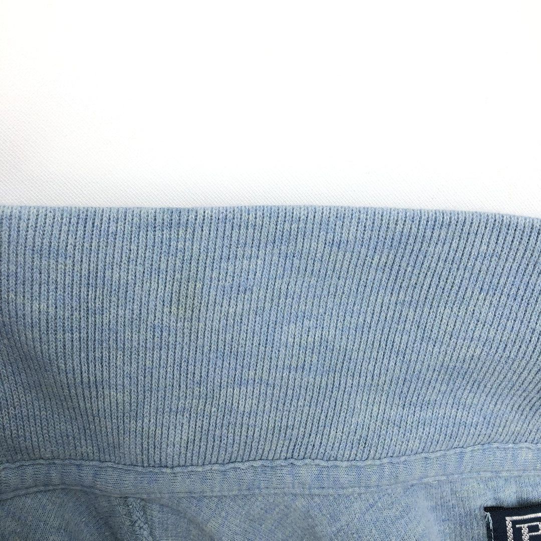 Ralph Lauren POLO by Ralph Lauren Half-Zip Sweatshirt, Men's Size L cotton Blue type light blue Vintage Second Hand