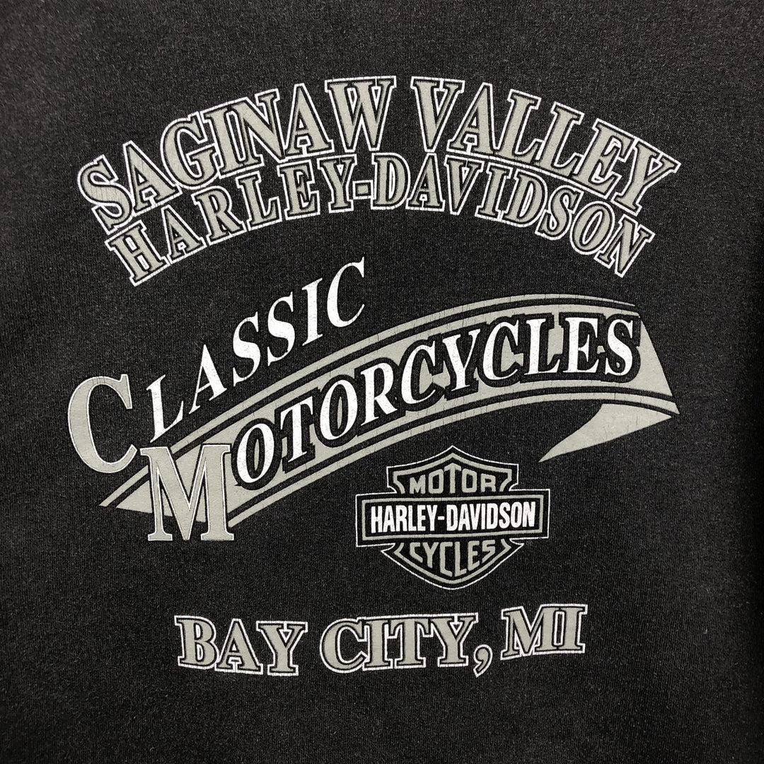 2000'S Harley-Davidson Advertising Half-Zip Sweatshirt (Men's Size XL) unclear Charcoal Vintage Second Hand