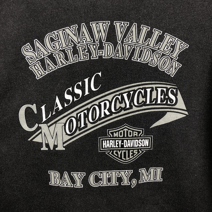 2000'S Harley-Davidson Advertising Half-Zip Sweatshirt (Men's Size XL) unclear Charcoal Vintage Second Hand