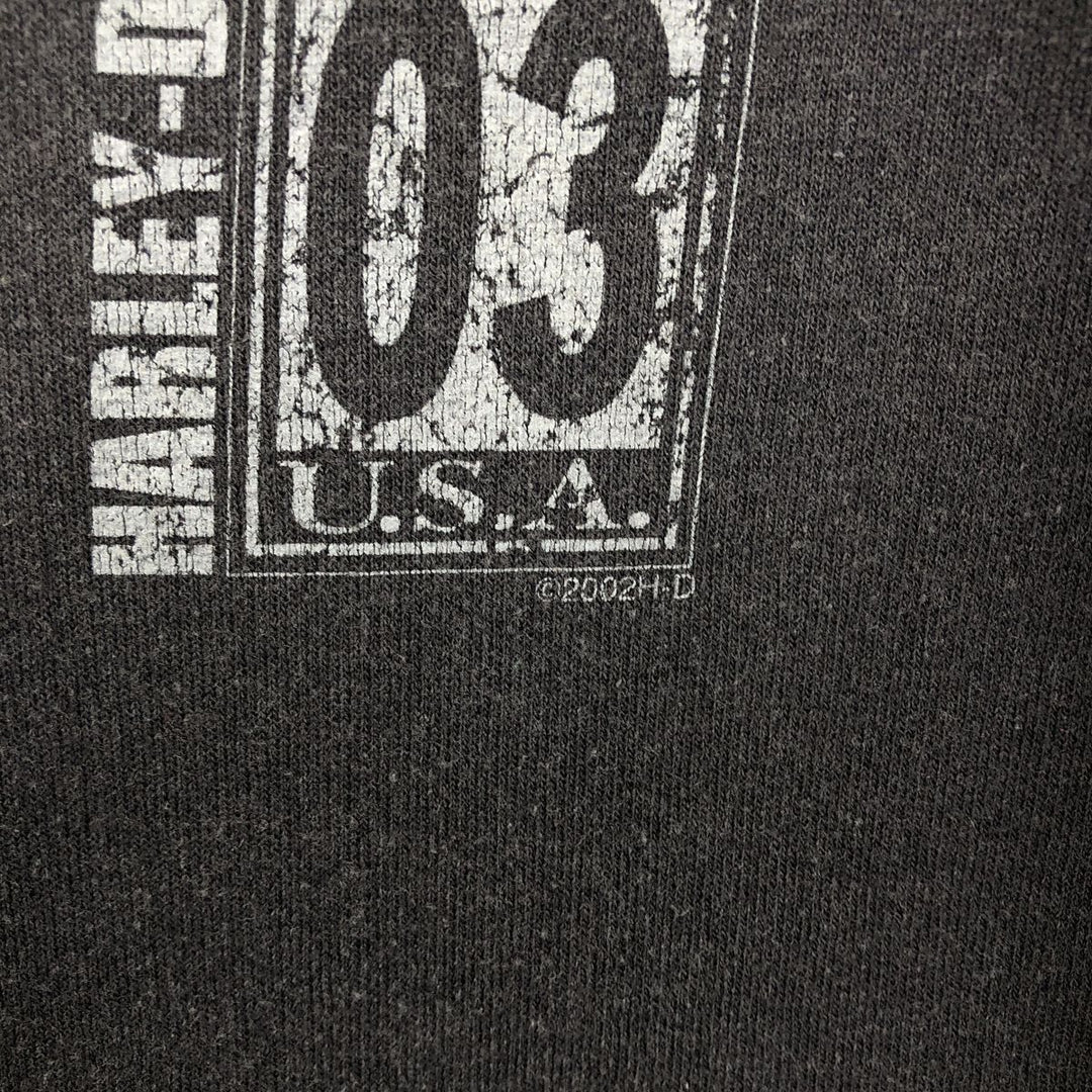 2000'S Harley-Davidson Advertising Half-Zip Sweatshirt (Men's Size XL) unclear Charcoal Vintage Second Hand