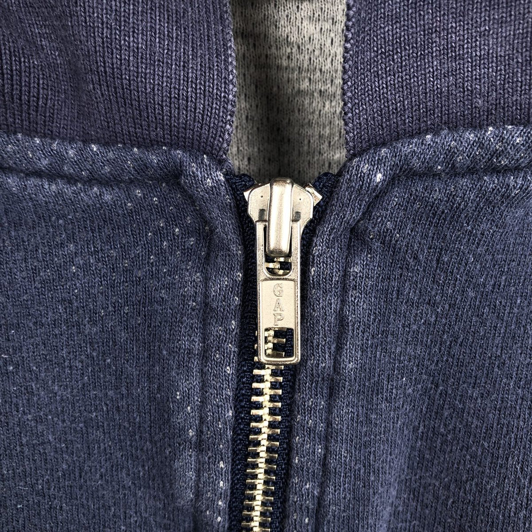 90'S GAP (Old GAP) Collared Half-Zip Sweatshirt, Men's Size XL (Equivalent), Vintage cotton navy blue type Vintage Second Hand