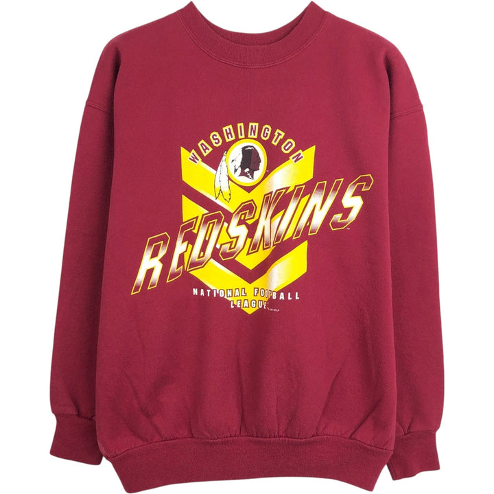 Hanes COMFORTBLEND NFL Washington Redskins print sweatshirt, made in USA, men's size L equivalent. cotton burgundy type Vintage Second Hand