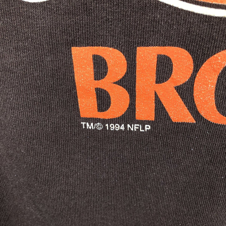TRENCH NFL CLEVELAND BROWNS Cleveland Browns Sweatshirt, Made in USA, Men's XL equivalent, Vintage. polyester brown type Vintage Second Hand