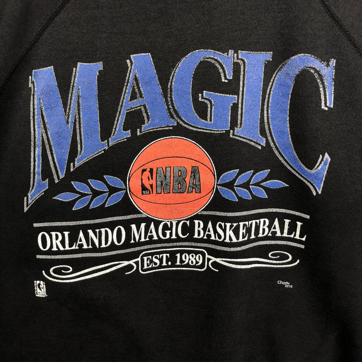 80'S TULTEX Orlando Magic Print Sweatshirt, Men's Size XXXXL (approx.), Vintage cotton black type Vintage Second Hand