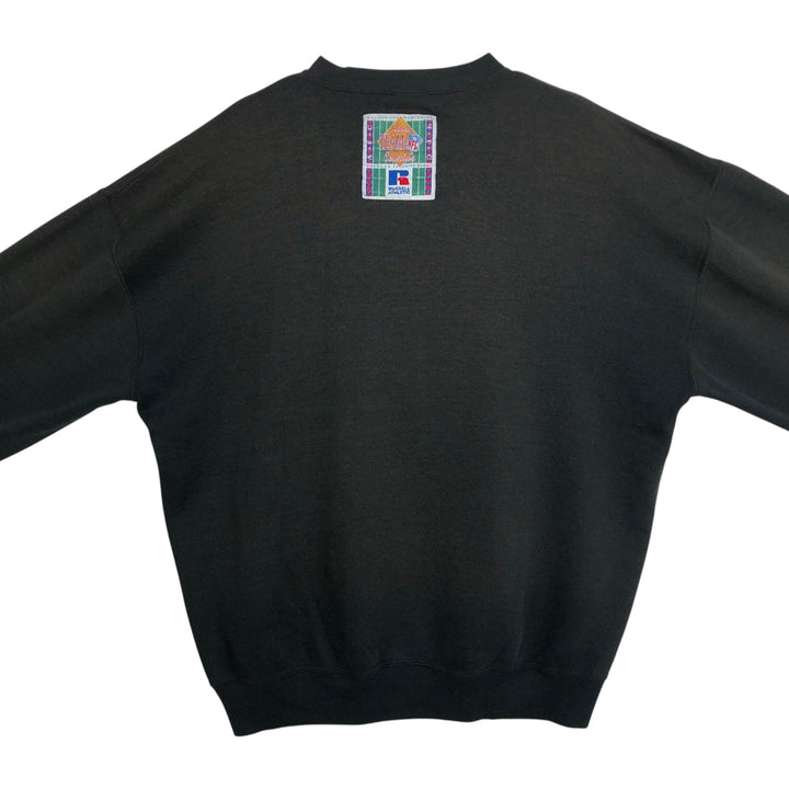 90'S Russell NFL Pittsburgh Steelers Print Sweatshirt, Made in USA, Men's Size XL (approx.) cotton black type Vintage Second Hand