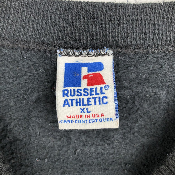 90'S Russell NFL Pittsburgh Steelers Print Sweatshirt, Made in USA, Men's Size XL (approx.) cotton black type Vintage Second Hand
