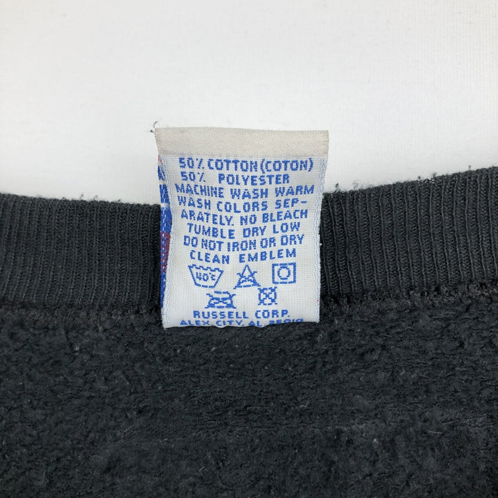 90'S Russell NFL Pittsburgh Steelers Print Sweatshirt, Made in USA, Men's Size XL (approx.) cotton black type Vintage Second Hand