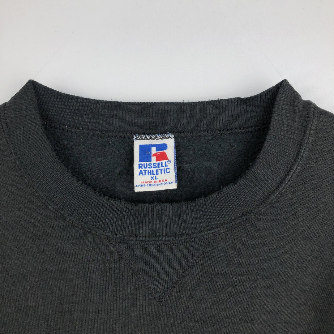90'S Russell NFL Pittsburgh Steelers Print Sweatshirt, Made in USA, Men's Size XL (approx.) cotton black type Vintage Second Hand