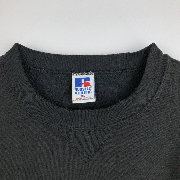 90'S Russell NFL Pittsburgh Steelers Print Sweatshirt, Made in USA, Men's Size XL (approx.) cotton black type Vintage Second Hand