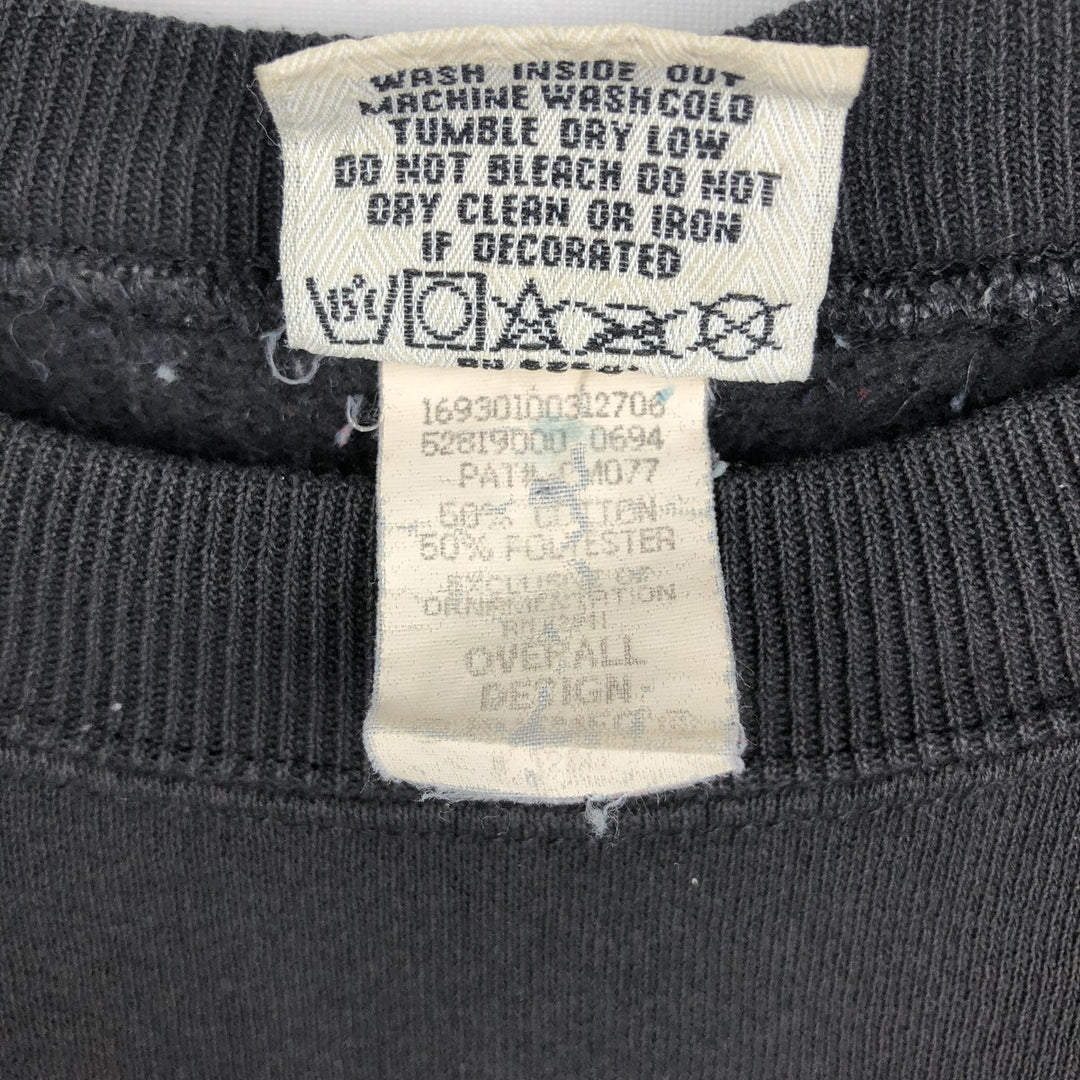 90'S NUTMEG NFL Print Sweatshirt, Made in USA, Men's XL equivalent, Vintage cotton black type Vintage Second Hand