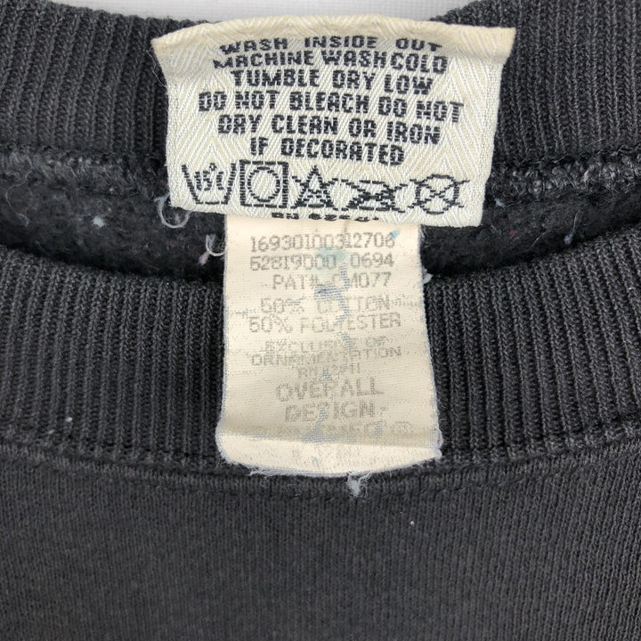 90'S NUTMEG NFL Print Sweatshirt, Made in USA, Men's XL equivalent, Vintage cotton black type Vintage Second Hand