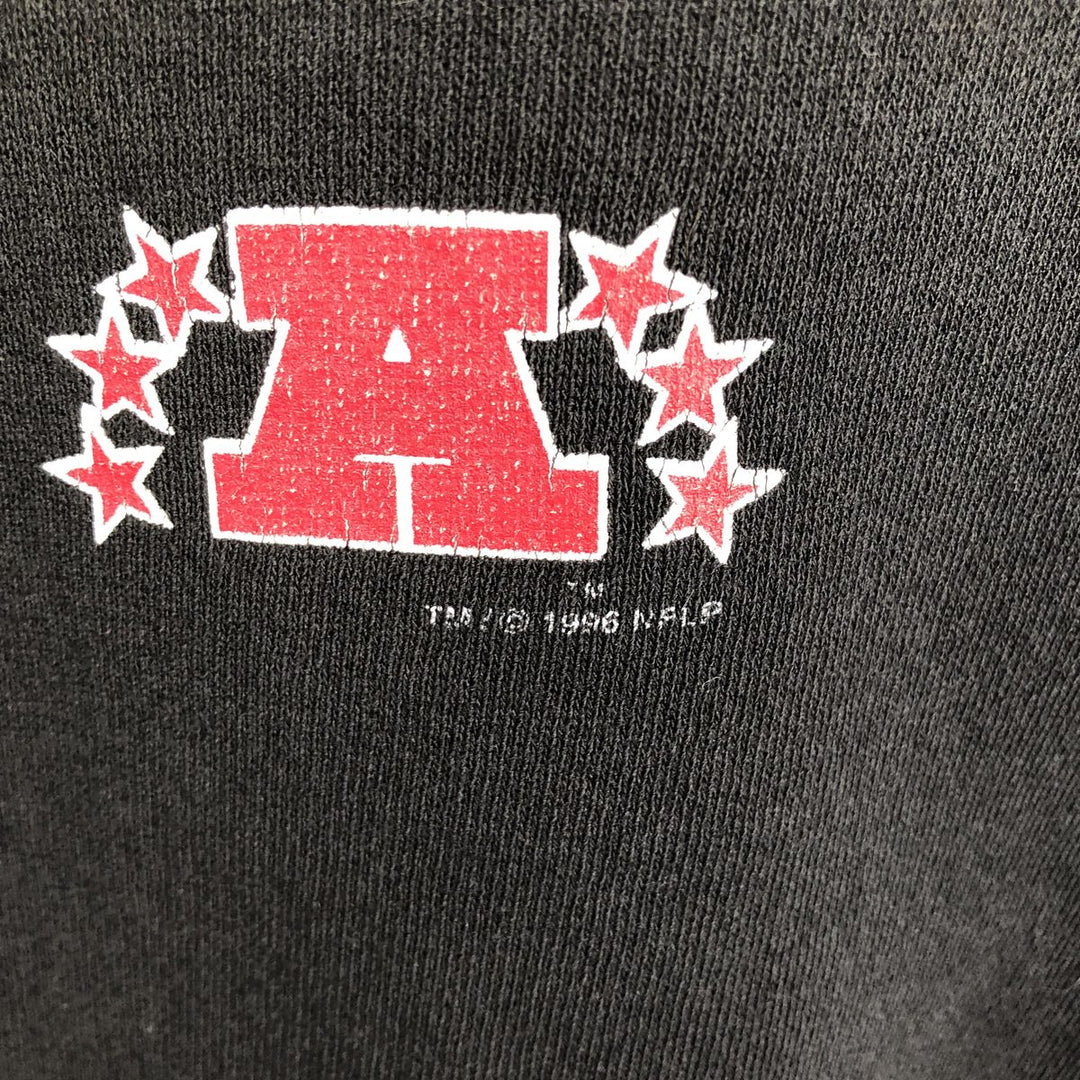 90'S NUTMEG NFL Print Sweatshirt, Made in USA, Men's XL equivalent, Vintage cotton black type Vintage Second Hand