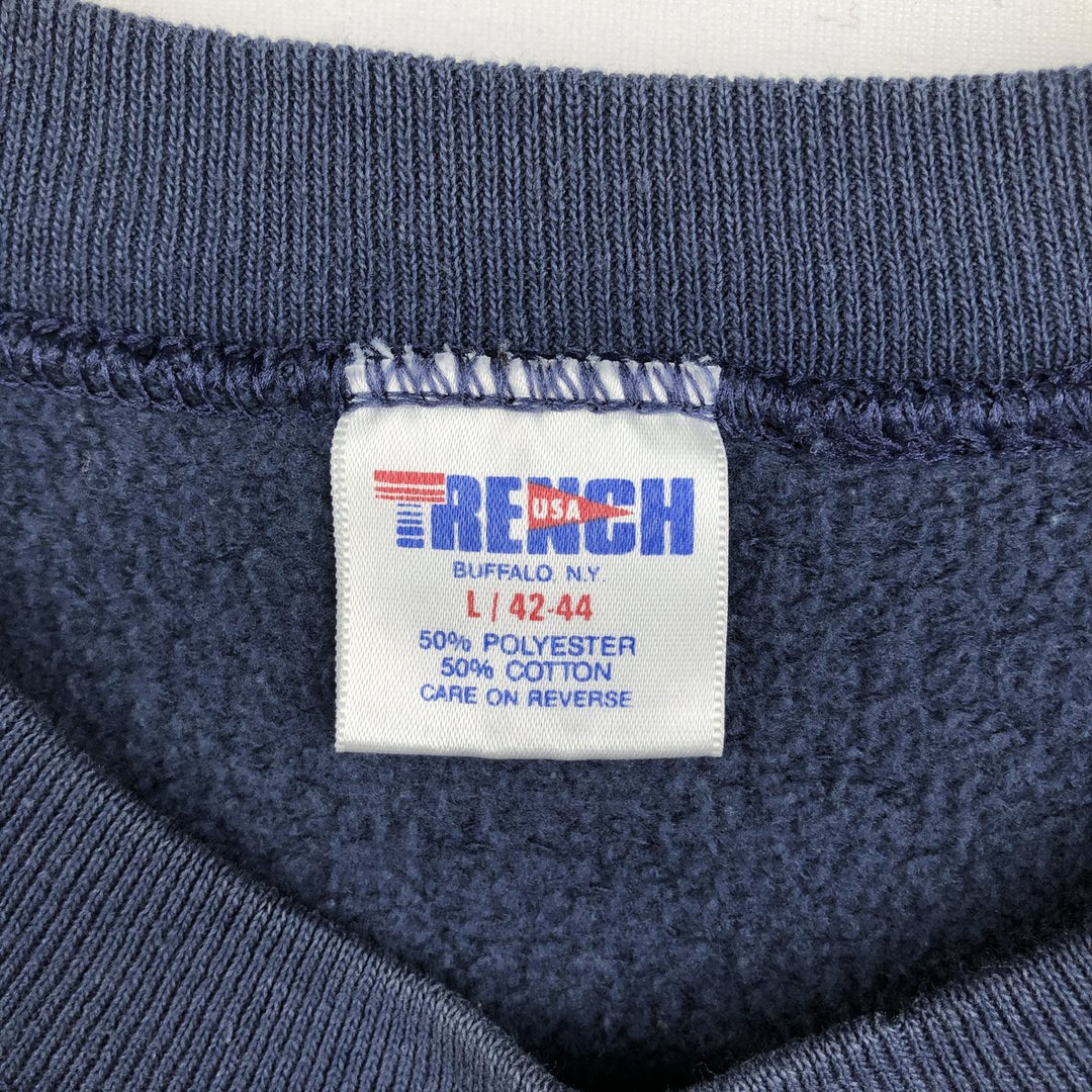 90'S TRENCH NFL Chicago Bears Print Sweatshirt, Made in USA, Men's Size L (Equivalent), Vintage polyester navy blue type Vintage Second Hand