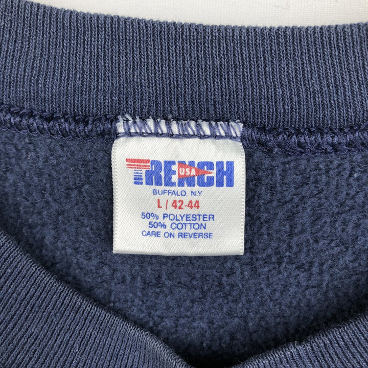 90'S TRENCH NFL Chicago Bears Print Sweatshirt, Made in USA, Men's Size L (Equivalent), Vintage polyester navy blue type Vintage Second Hand