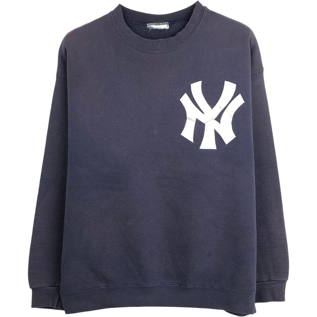MLB New York Yankees sweatshirt, men's size L (approx.) unclear navy blue type Vintage Second Hand